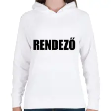 PRINTFASHION Rendező - Női kapucnis pulóver - Fehér női pulóver, kardigán
