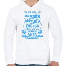 PRINTFASHION Rendőr Anyuka - Férfi kapucnis pulóver - Fehér férfi pulóver, kardigán