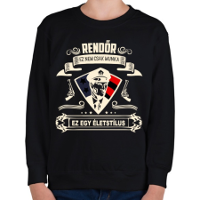 PRINTFASHION Rendőr Életstílus - Gyerek pulóver - Fekete gyerek pulóver, kardigán