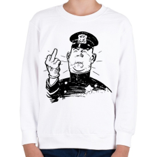 PRINTFASHION Rendőr FCK - Gyerek pulóver - Fehér gyerek pulóver, kardigán