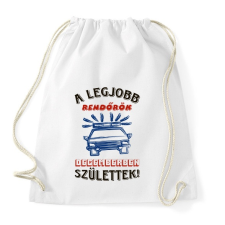 PRINTFASHION Rendőr szülinap december színes - Sportzsák, Tornazsák - Fehér tornazsák