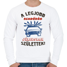 PRINTFASHION Rendőr szülinapja július színes - Férfi pulóver - Fehér férfi pulóver, kardigán