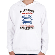 PRINTFASHION Rendőr szülinapja szeptember színes - Gyerek kapucnis pulóver - Fehér