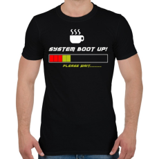 PRINTFASHION rendszerindítás - Férfi póló - Fekete