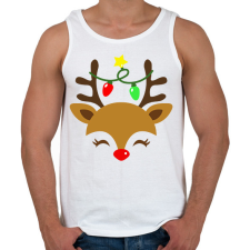 PRINTFASHION rénszarvas - Férfi atléta - Fehér atléta, trikó