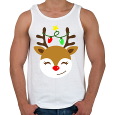 PRINTFASHION Rénszarvas  - Férfi atléta - Fehér