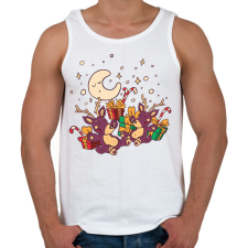 PRINTFASHION Rénszarvas - Férfi atléta - Fehér atléta, trikó