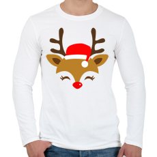 PRINTFASHION Rénszarvas  - Férfi hosszú ujjú póló - Fehér