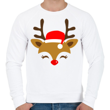 PRINTFASHION Rénszarvas  - Férfi pulóver - Fehér férfi pulóver, kardigán