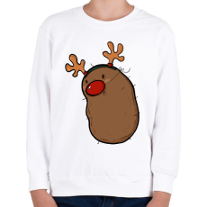PRINTFASHION Rénszarvas krumpli - Gyerek pulóver - Fehér