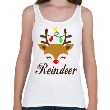 PRINTFASHION Rénszarvas/Reindeer - Női atléta - Fehér női trikó