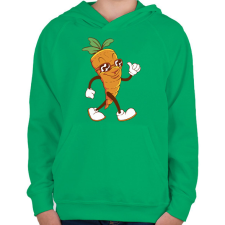 PRINTFASHION Répa - Gyerek kapucnis pulóver - Zöld gyerek pulóver, kardigán