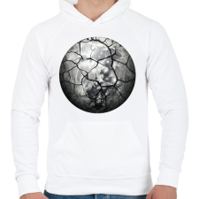 PRINTFASHION Repedt hold - Férfi kapucnis pulóver - Fehér férfi pulóver, kardigán