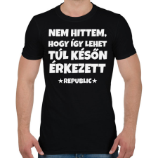 PRINTFASHION REPUBLIC - Férfi póló - Fekete férfi póló