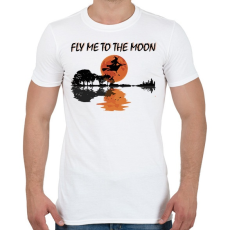 PRINTFASHION Repülj a holdig! - Férfi póló - Fehér