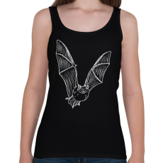 PRINTFASHION Repülő denevér - fehér - Női atléta - Fekete