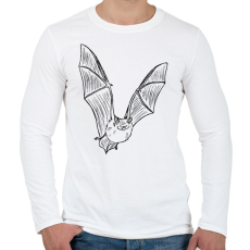 PRINTFASHION Repülő denevér - Férfi hosszú ujjú póló - Fehér