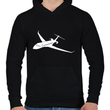 PRINTFASHION Repülő - Férfi kapucnis pulóver - Fekete férfi pulóver, kardigán