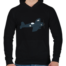 PRINTFASHION Repülő - Férfi kapucnis pulóver - Fekete férfi pulóver, kardigán