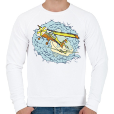 PRINTFASHION Repülő - Férfi pulóver - Fehér