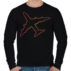 PRINTFASHION Repülő  - Férfi pulóver - Fekete