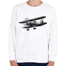 PRINTFASHION repülő gép - Gyerek pulóver - Fehér