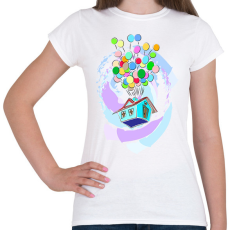 PRINTFASHION Repülő ház - Női póló - Fehér