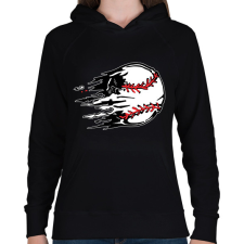 PRINTFASHION Repülő labda - Női kapucnis pulóver - Fekete női pulóver, kardigán