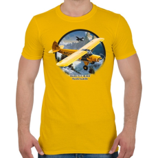 PRINTFASHION Repülőgép grafika - Férfi póló - Sárga