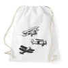 PRINTFASHION repülőgép  - Sportzsák, Tornazsák - Fehér