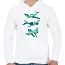 PRINTFASHION Repülők - Férfi kapucnis pulóver - Fehér női pulóver, kardigán