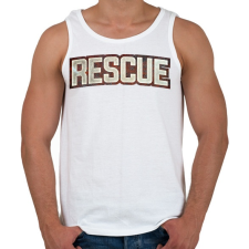 PRINTFASHION Rescue - Férfi atléta - Fehér atléta, trikó