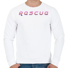 PRINTFASHION Rescue - Férfi pulóver - Fehér