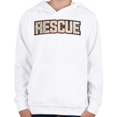 PRINTFASHION Rescue - Gyerek kapucnis pulóver - Fehér