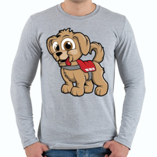 PRINTFASHION Rescue Puppy - Férfi hosszú ujjú póló - Sport szürke