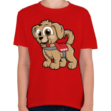 PRINTFASHION Rescue Puppy - Gyerek póló - Piros gyerek póló