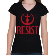 PRINTFASHION Resist - The Handmaid's Tale - Női V-nyakú póló - Fekete női póló