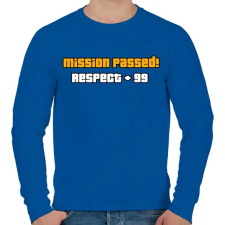 PRINTFASHION + RESPECT - Férfi pulóver - Királykék férfi pulóver, kardigán