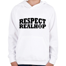PRINTFASHION Respect - Gyerek kapucnis pulóver - Fehér gyerek pulóver, kardigán