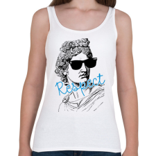 PRINTFASHION Respect - Női atléta - Fehér női trikó