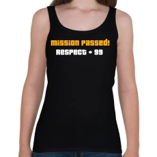 PRINTFASHION + RESPECT - Női atléta - Fekete