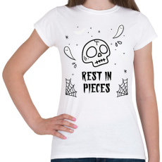 PRINTFASHION REST IN PIECES - Női póló - Fehér