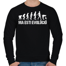 PRINTFASHION Részeg evolúció - Férfi pulóver - Fekete férfi pulóver, kardigán