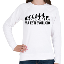 PRINTFASHION Részeg evolúció - Női pulóver - Fehér női pulóver, kardigán