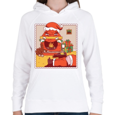 PRINTFASHION Részeg Mikulás - Női kapucnis pulóver - Fehér