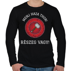 PRINTFASHION Részeg vagy Thor! - Férfi hosszú ujjú póló - Fekete