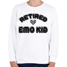 PRINTFASHION Retired emo kid - Gyerek pulóver - Fehér gyerek pulóver, kardigán