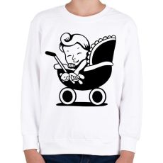 PRINTFASHION Retro baby - Gyerek pulóver - Fehér