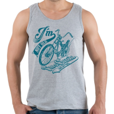 PRINTFASHION Retro bicikli - Férfi atléta - Sport szürke atléta, trikó