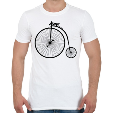 PRINTFASHION Retro bicikli - Férfi póló - Fehér férfi póló